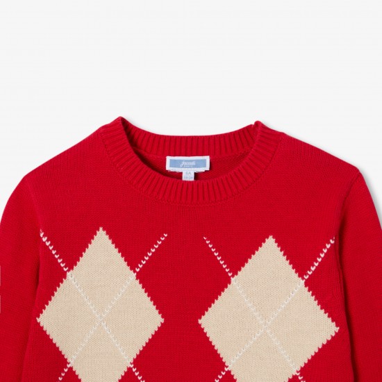Boy argyle jacquard sweater