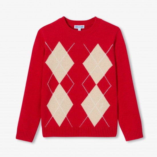 Boy argyle jacquard sweater