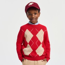 Boy argyle jacquard sweater